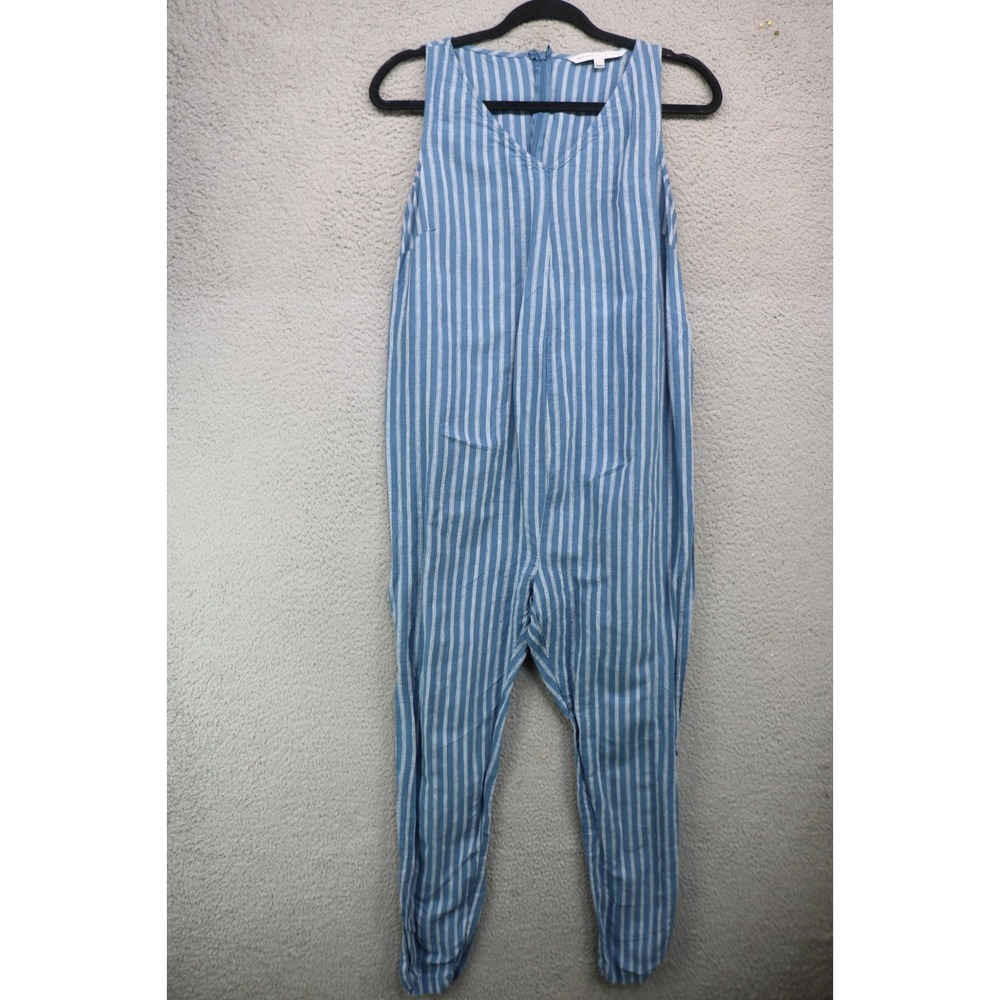 The Nines by Hatch Linen Blend Straight Leg Maternity Jumpsuit-XS-Ties